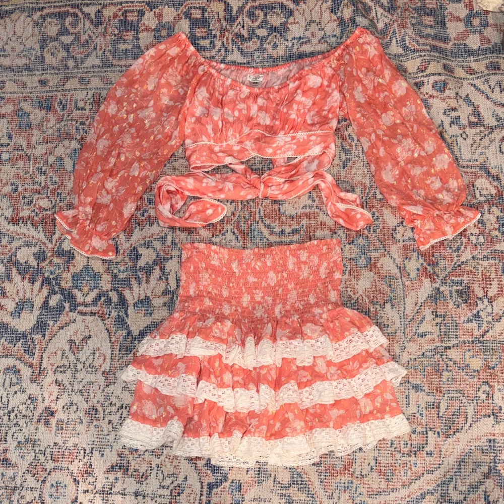 Sunday St. Tropez Matching Skirt Set OS EUC